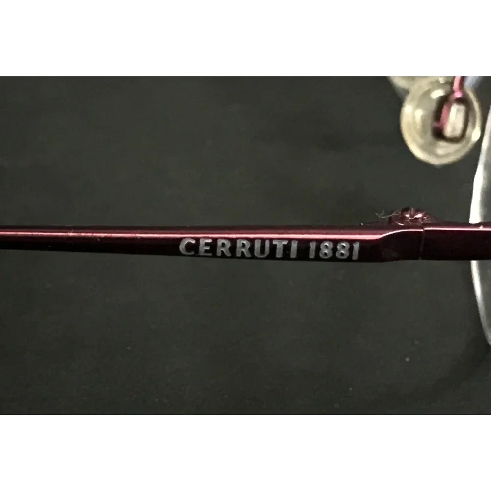 Cerruti 1881 Eyeglasses Frames C1233 B Shiny Purple Half Rim Titanium 52-16-135
